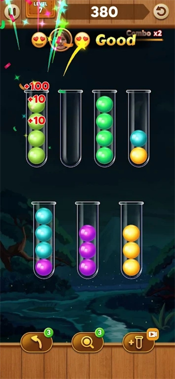 多彩球球分类排序(Colorful Ball Sort)