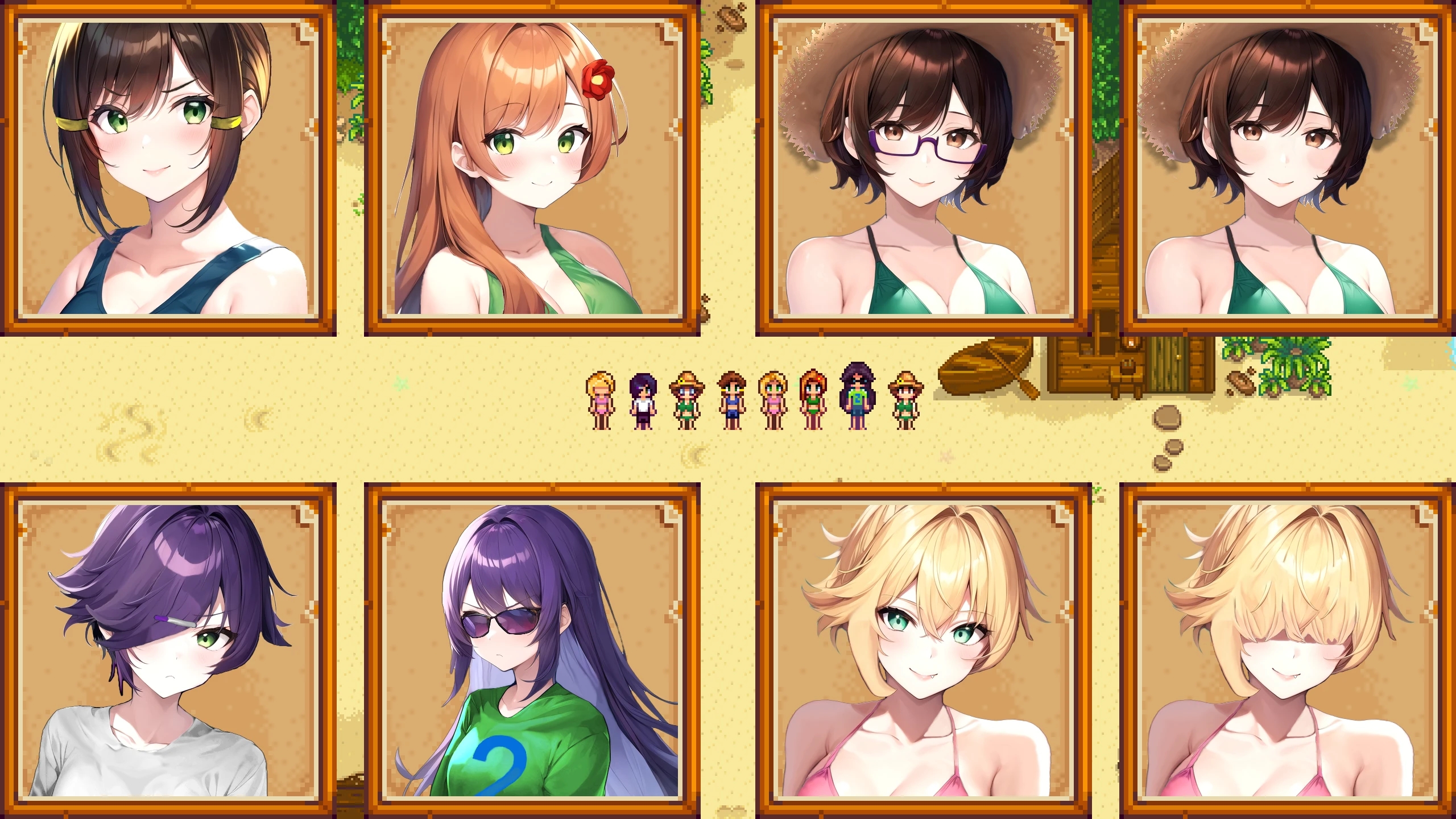 星露谷物语男角色娘化肖像mod