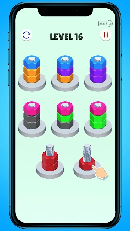 螺母螺栓颜色排序谜题(Nuts & Bolts Color Sort Puzzle)