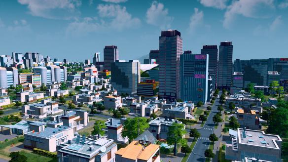 城市天际线未来派绿色住宅MOD