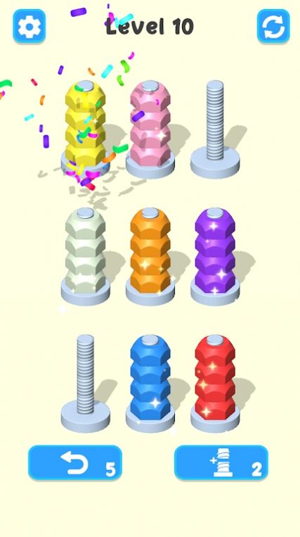 螺母排序颜色谜题（Nuts Sort - Color Puzzle）