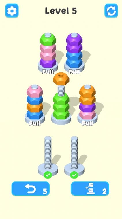 螺母排序颜色谜题（Nuts Sort - Color Puzzle）