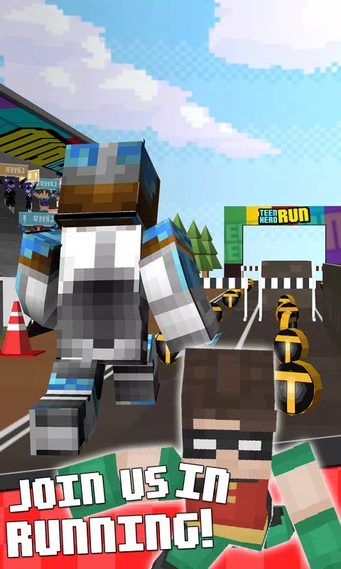 绘制英雄方块皮肤奔跑(Teen Heroes Blocks Skins Run)