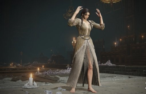 艾尔登法环玛莲妮亚裙装无假肢MOD