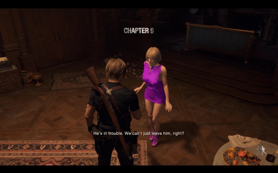 生化危机4重制版阿什莉紫色礼裙MOD