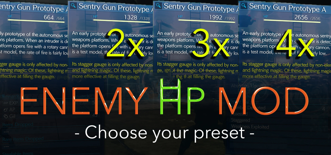 最终幻想7重制版敌方HP多倍增长MOD