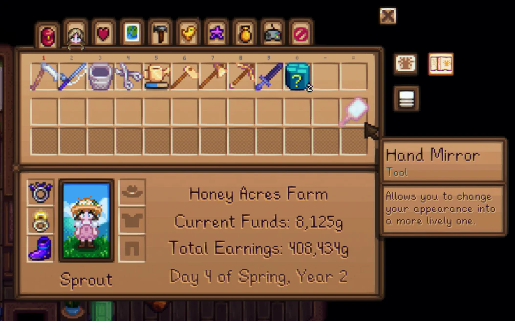 星露谷物语时尚彩色手镜mod