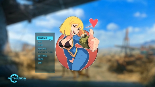 辐射4避难所女孩主菜单界面及音乐替换mod