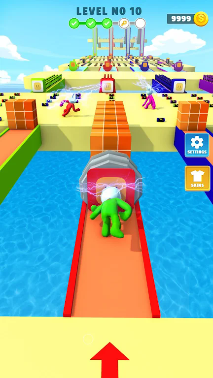 插头橡皮人奔跑竞赛(Head Connector Plug Race Game)
