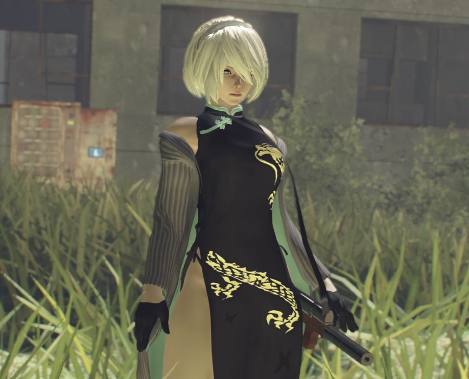 尼尔机械纪元蔚蓝档案龙华妃咲旗袍mod