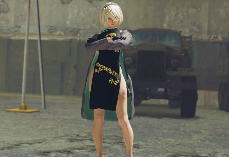 尼尔机械纪元蔚蓝档案龙华妃咲旗袍mod