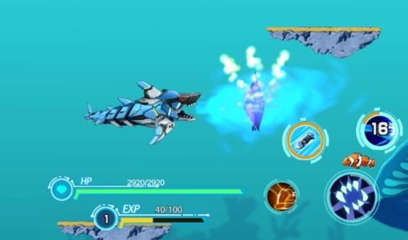 机器人鲨鱼与吃鱼