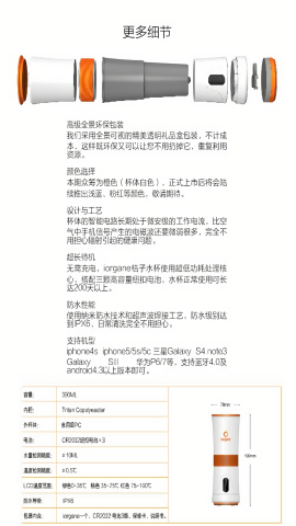 iorgane桔子智能水杯