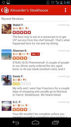 Yelp软件